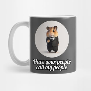 Hamster as a businessman (with text) Mug